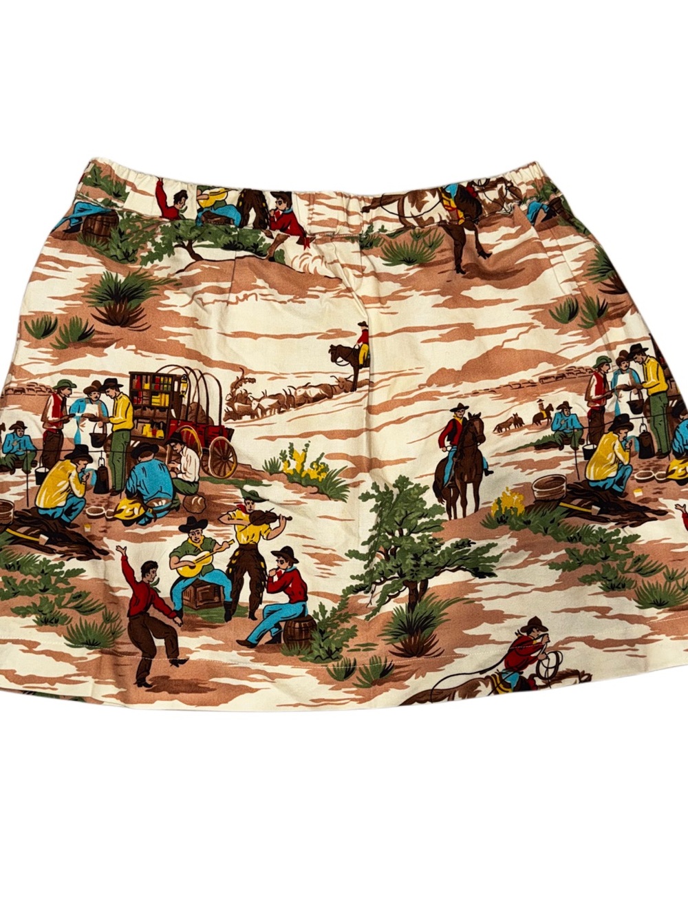 VINTAGE HANDMADE WESTERN CAMPFIRE MINI SKIRT - Picture 2 of 2